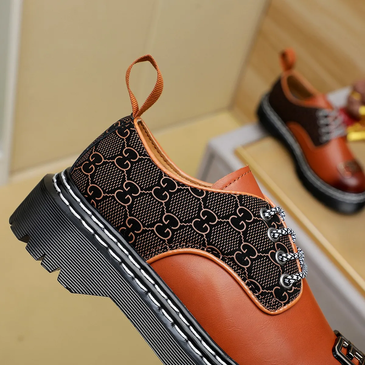 Men's shoes 💰420 💰💰🎩🎩[GUCCI] Counter 1:1⬆️original reproduction, absolute quality🆗original outsole, high-quality imported rubber, wear-resistant and non-slip, never degummed, upper material: imported first-layer cowhide➕anti-slip rubber outsole, official website material, lining material: water-dyed 🐂 leather lining, 2 colors optional! Code number 38-44 (45. Customized) 0
